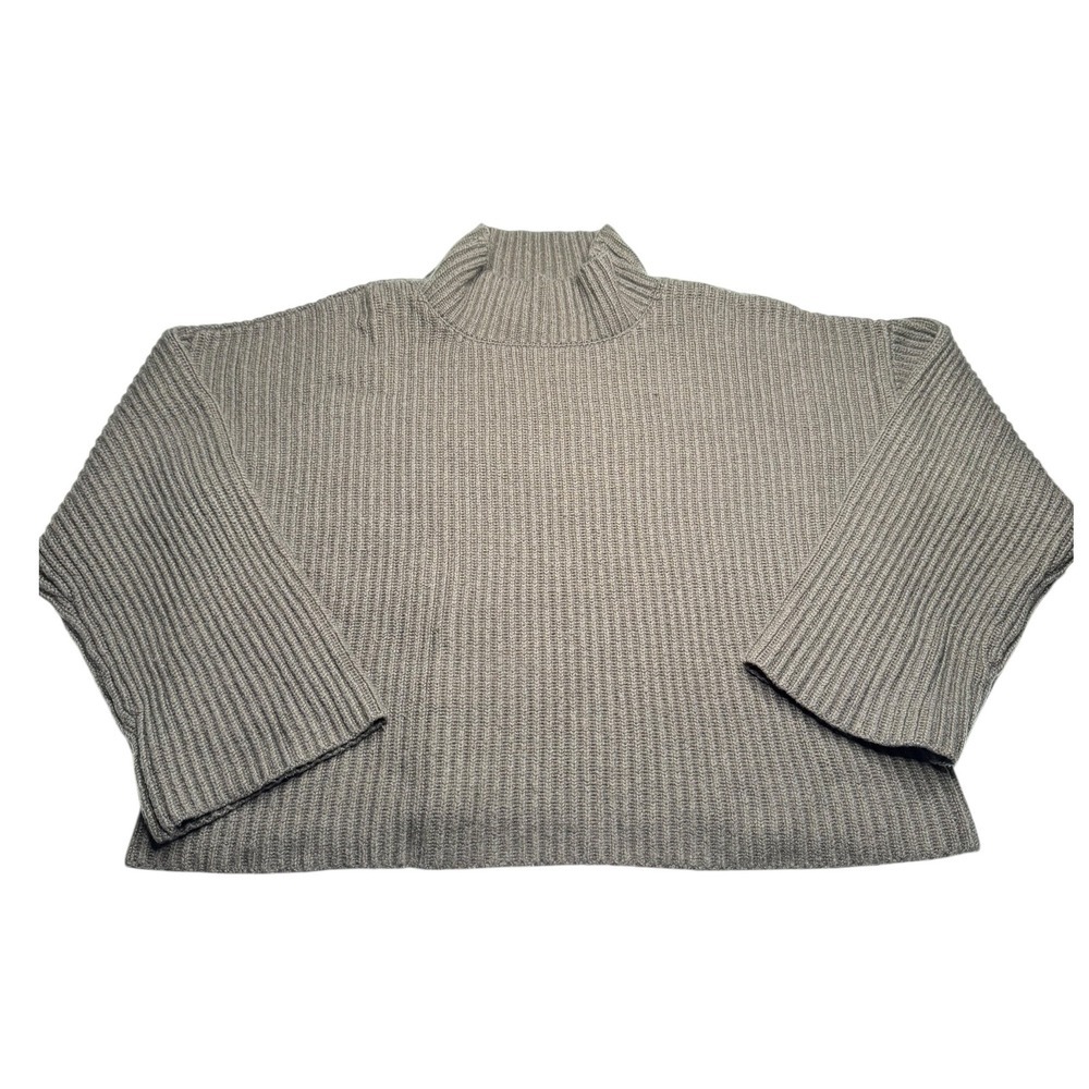 Sweet Baby Jamie Wool Blend Cowl Neck Cropped Sweater Brown XL Fall